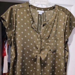 Liz Claiborne XL Blouse Green